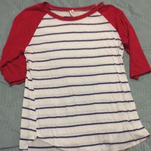 EUC Vanilla Bay striped shirt